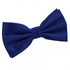 Royal Blue Solid Check Pre-Tied Thistle Bow Tie