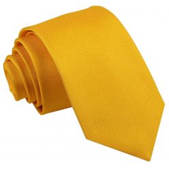 Sunflower Gold Solid Check Slim Tie