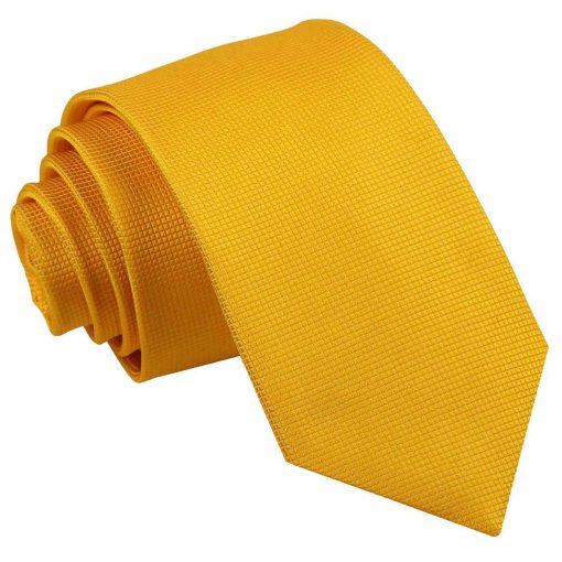 Sunflower Gold Solid Check Slim Tie