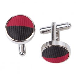 Burgundy & Black Striped Tie