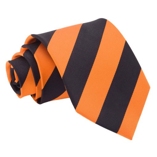 Orange & Black Striped Classic Tie