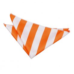 Orange & White Striped Pocket Square