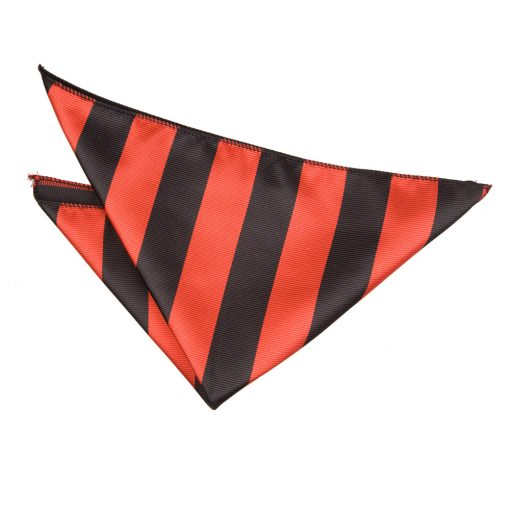 Red & Black Striped Pocket Square