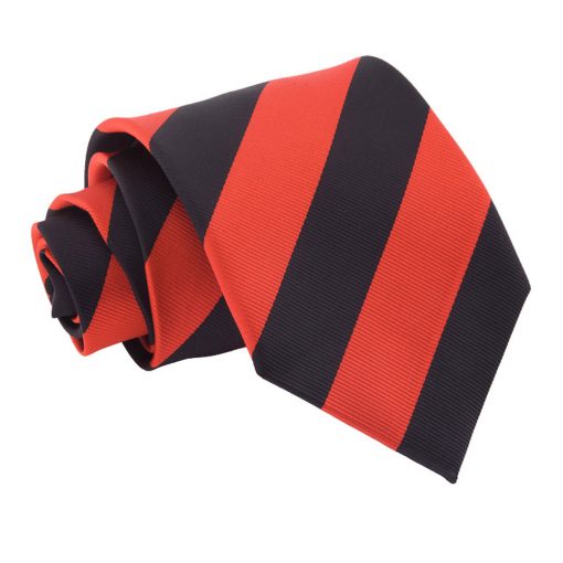 Red & Black Striped Classic Tie