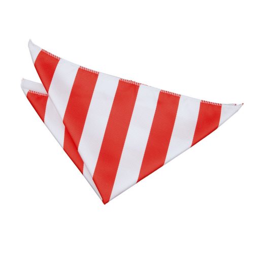 Red & White Striped Pocket Square