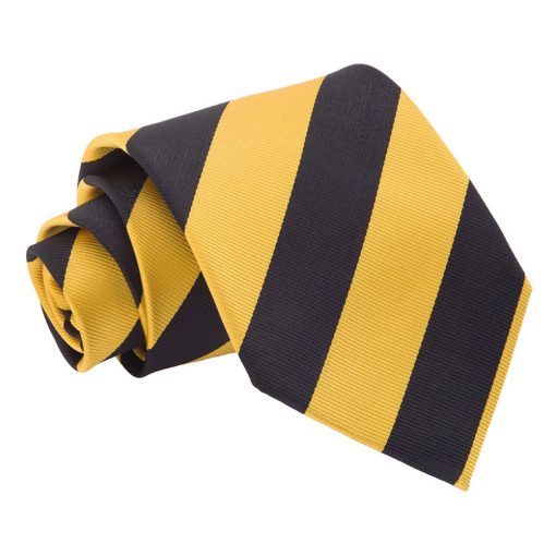 Yellow & Black Striped Classic Tie