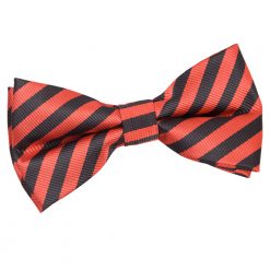 Black & Red Thin Stripe Pre-Tied Thistle Bow Tie