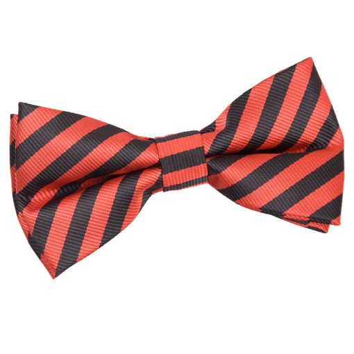 Black & Red Thin Stripe Pre-Tied Bow Tie