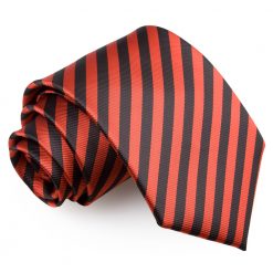 Black & Red Thin Stripe Pre-Tied Bow Tie