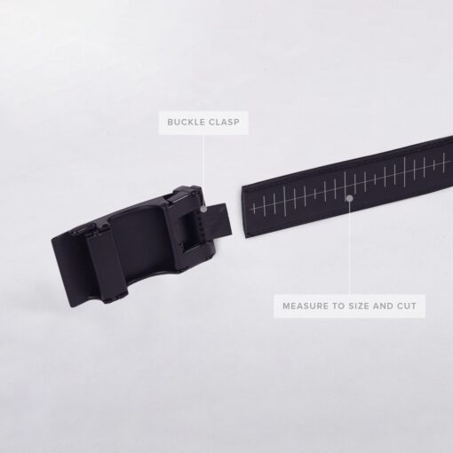 Black Smooth Leather Auto Belt Gift Box Set