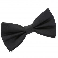 Black Shantung Pre-Tied Bow Tie
