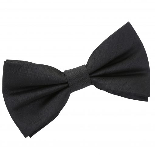 Black Shantung Pre-Tied Thistle Bow Tie