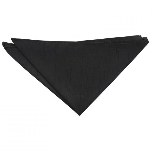 Black Shantung Pocket Square