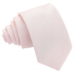 Blush Pink Shantung Slim Tie