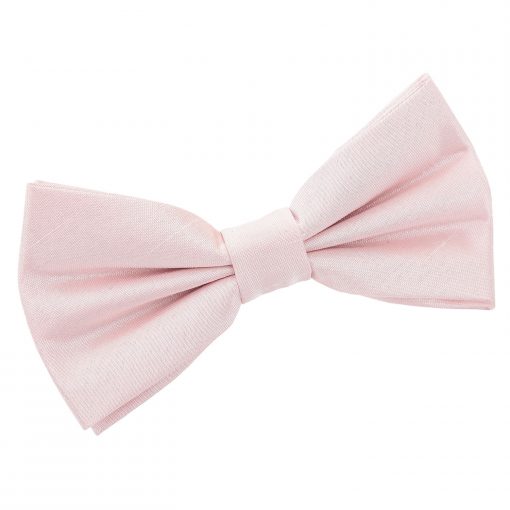 Blush Pink Shantung Pre-Tied Bow Tie