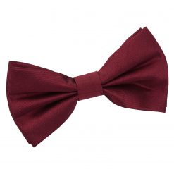 Burgundy Shantung Pre-Tied Bow Tie