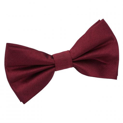 Burgundy Shantung Pre-Tied Thistle Bow Tie