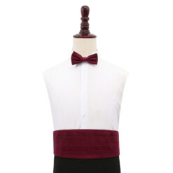 Burgundy Plain Shantung Cummerbund