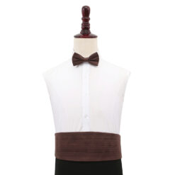 Chocolate Brown Plain Shantung Cummerbund