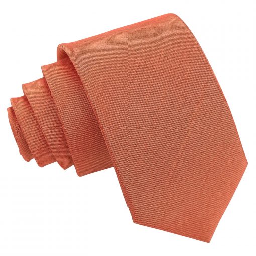 Copper Shantung Slim Tie