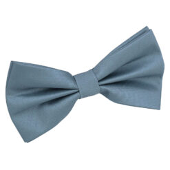 Dusty Blue Shantung Pre-Tied Bow Tie