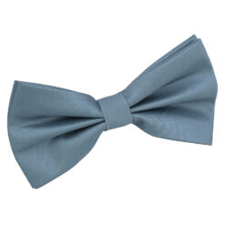 Dusty Blue Shantung Pre-Tied Thistle Bow Tie