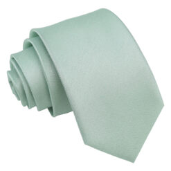 Dusty Green Shantung Slim Tie