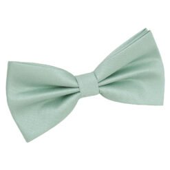 Dusty Green Shantung Pre-Tied Bow Tie