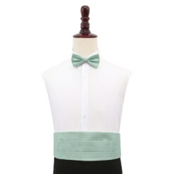 Dusty Green Plain Shantung Cummerbund