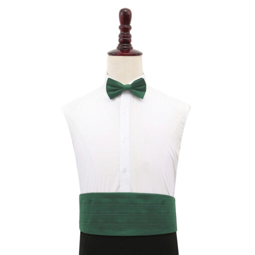 Emerald Green Plain Shantung Cummerbund