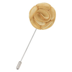 Gold Plain Shantung Lapel Pin