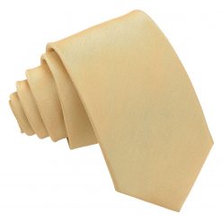 Gold Shantung Slim Tie