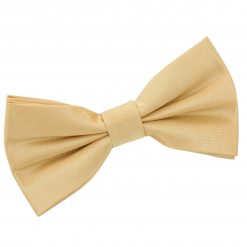 Gold Shantung Pre-Tied Bow Tie