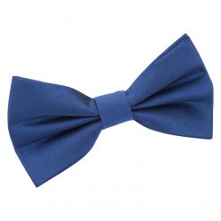 Navy Blue Shantung Pre-Tied Thistle Bow Tie