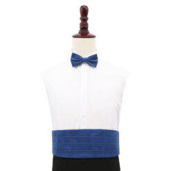 Navy Blue Shantung Slim Tie