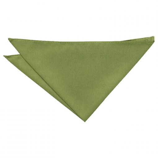 Olive Green Shantung Pocket Square