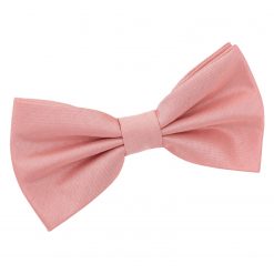 Peach Pink Shantung Pre-Tied Bow Tie