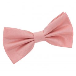 Peach Pink Shantung Pre-Tied Thistle Bow Tie