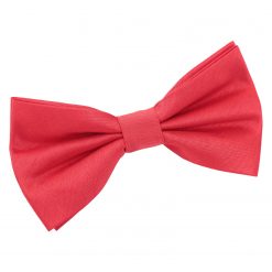 Red Shantung Pre-Tied Thistle Bow Tie