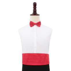 Red Shantung Slim Tie
