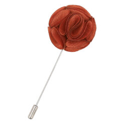 Rust Shantung Slim Tie