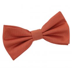 Rust Shantung Pre-Tied Thistle Bow Tie