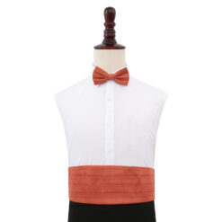 Rust Shantung Slim Tie