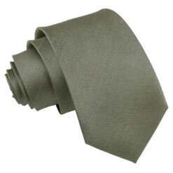 Sage Green Shantung Slim Tie