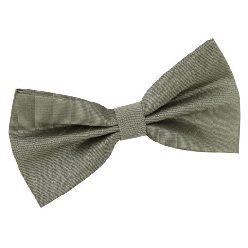 Sage Green Shantung Pre-Tied Thistle Bow Tie