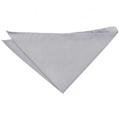 Silver Shantung Pocket Square