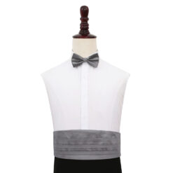 Steel Grey Shantung Slim Tie