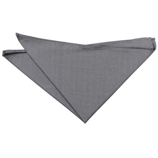 Steel Grey Shantung Pocket Square