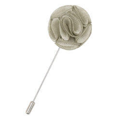 Taupe Plain Shantung Lapel Pin