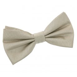 Taupe Shantung Pre-Tied Bow Tie